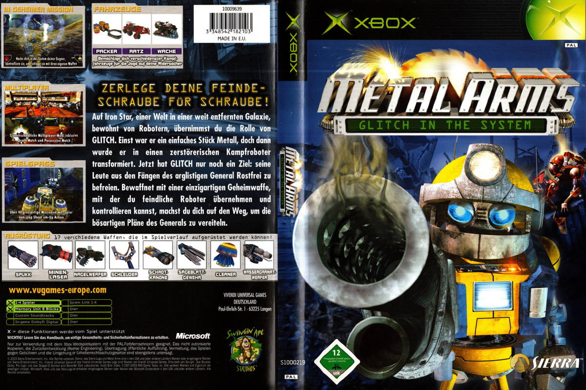 Metal Arms: Glitch in the System box art for Xbox